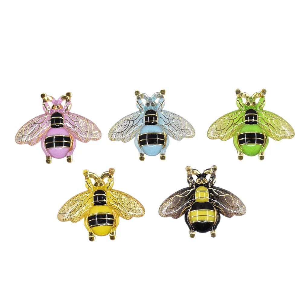 Resin Bees Mini Figures for Crafts,Miniature Accessories Material,Scrapbooking Cabochons,Flatback Embellishments,DIY Decor,10Pcs