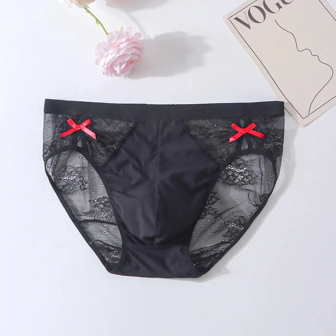 

Man's Bowtie Cute Harajuku Bondage Designer Briefs BF Gifts Cute Private Party LGBQ Run DJ Club Bar Costumes