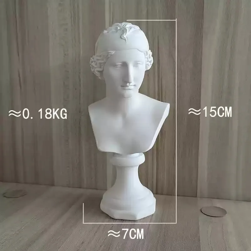 Nordic Style David Gypsum Statue Head Sculpture Sketch Art Ornament Home Living Room Figure Decor Display
