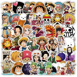 50pcs One Piece Cartoon Graffiti Stickers Skateboard Water Bottle Notebook Mobile Phone Kid Toy Decal Sticker Diy Decoration