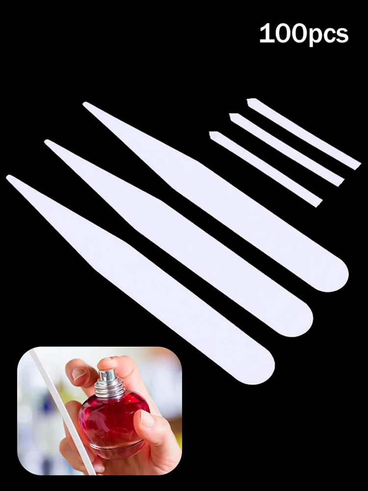 Bandelettes de Test de parfum, 100 pièces, ruban de bouteille de Test Premium pour tester les parfums et les huiles essentielles, papier d'aromathérapie
