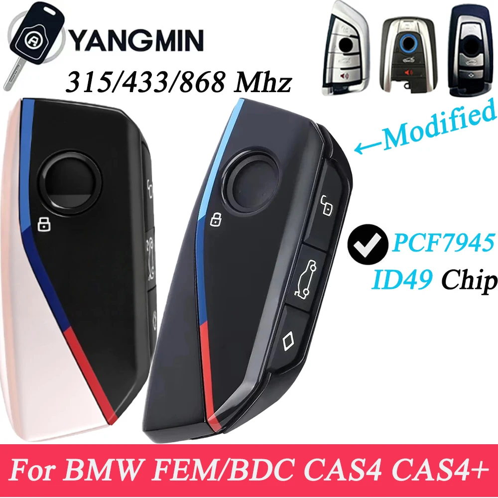 

Modified Upgraded For BMW F Chassis 3 5 7 Series CAS4 FEM BDC Smart Remote Key Keyless Go key for bmw 49 Chip 433 315 868 Mhz