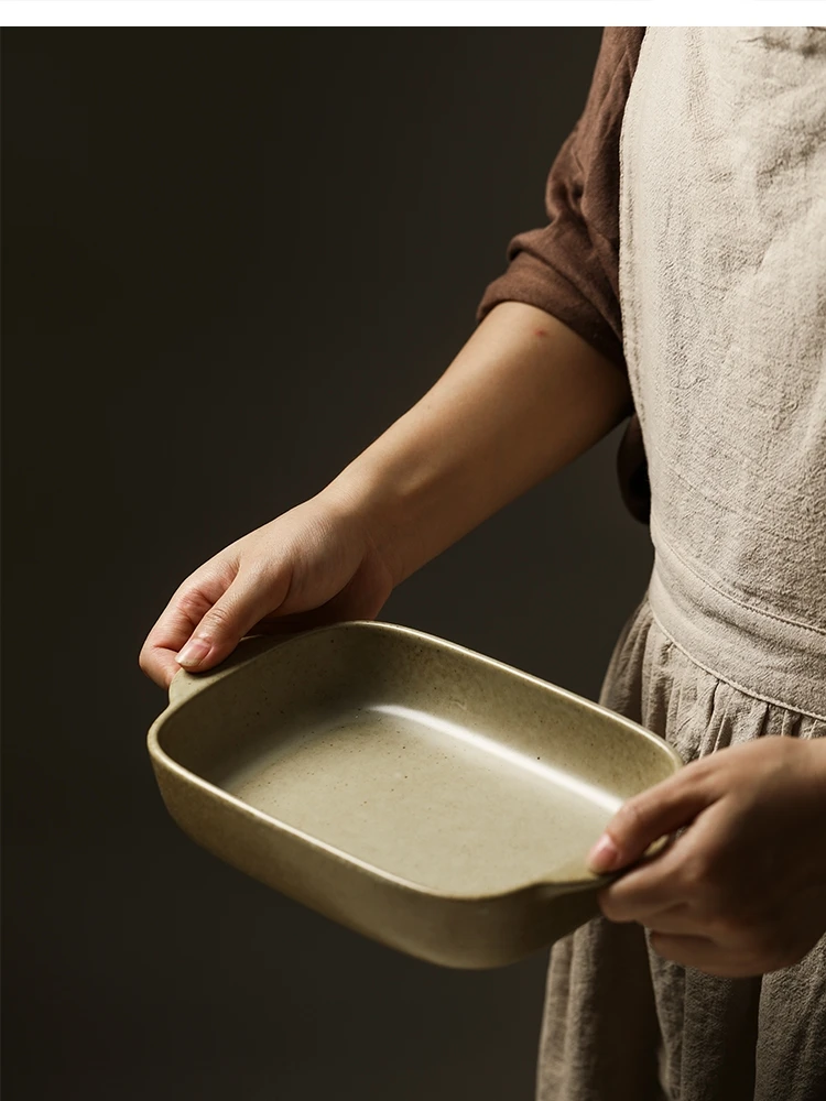 

Household ceramic bakeware cheese baked rice oven tableware binaural soup CE EU