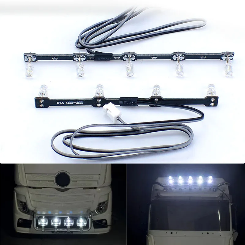 LED Upgraded Lighting Up and Down Headlight PCB Light Board for 1/14 Tamiya Actros 3363 56348 6×4 RC Truck Tractor Car