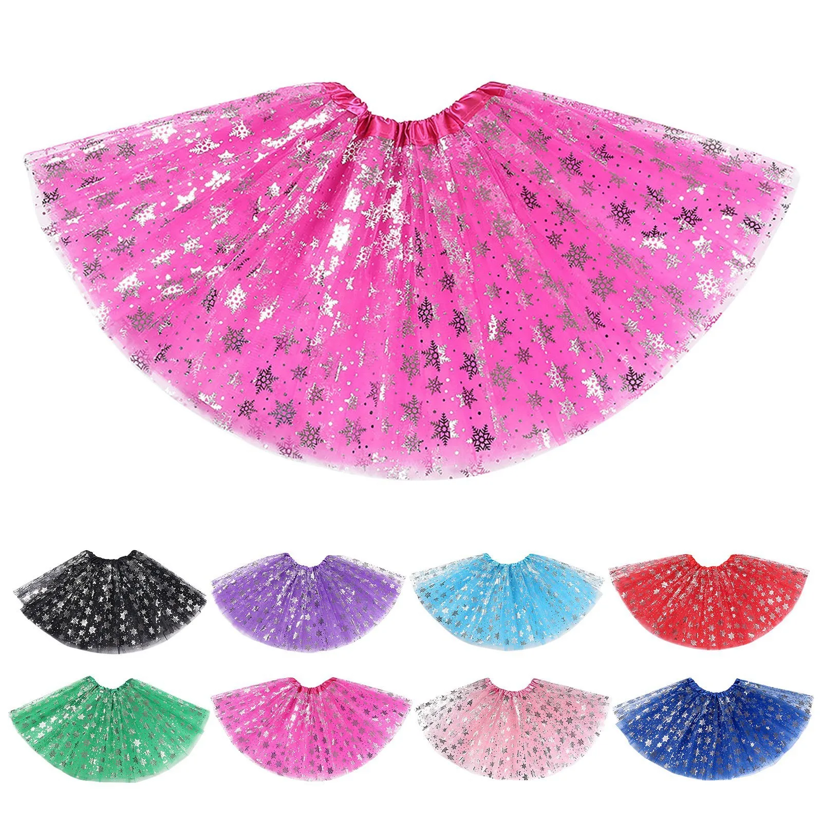 Women's Carnival Snowflake Sequins Glitter Mesh Skirt Dance Skirt Tutu Skirt Vertical Striped Skirts for Women Corduroy Skirt