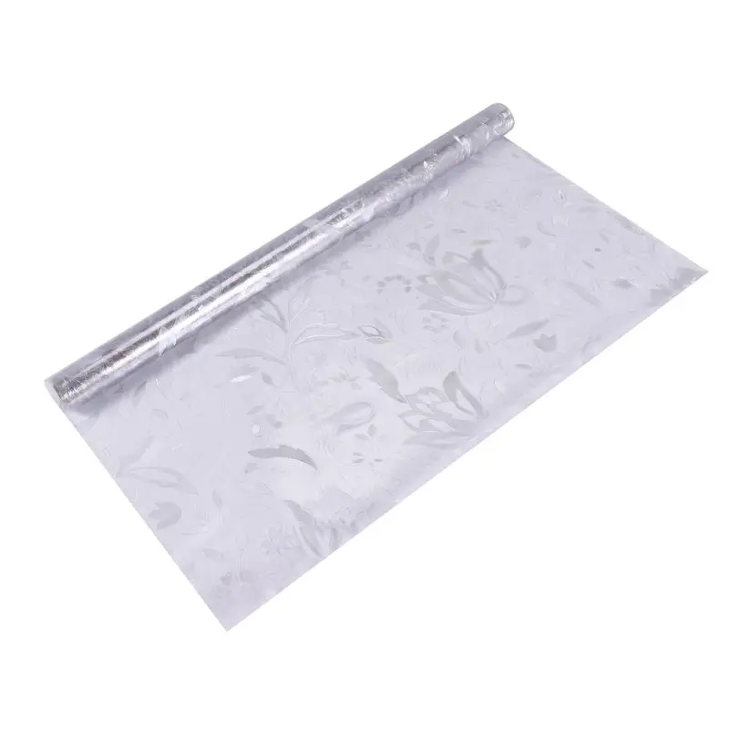 A84E-3D Rainbow Window Film Stained Glass Vinyl Static Non Adhesive Film Opaque Privacy Protective Tint