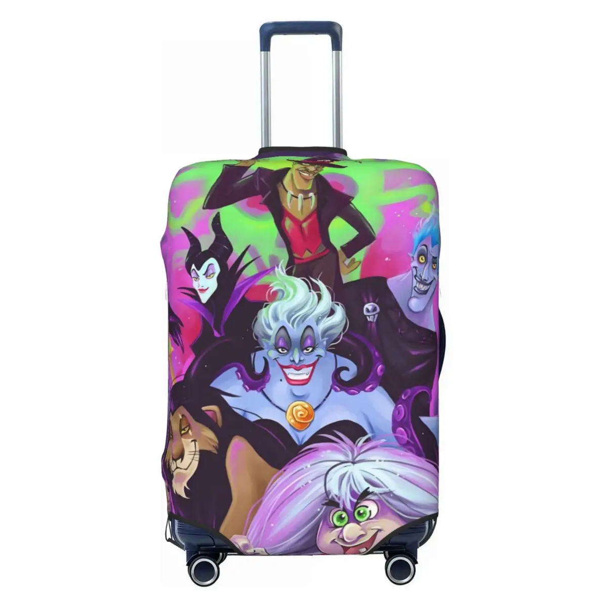 

Custom Villains Women Luggage Cover Elastic Wicked People Malicious Queen Travel Suitcase Protective Covers Fits 18-32 Inch