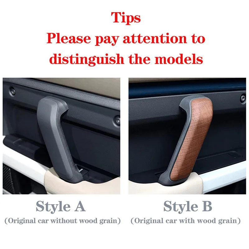 LHD RHD ABS Carbon fiber Car Door Inner Door Handle Decorative Cover Sticker Accessories For Land Rover Defender 110 2020-2023