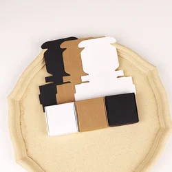 25/50 pezzi collana orecchino imballaggio di gioielli scatola pieghevole in carta kraft ornamenti all'ingrosso carta espositiva accessori fai da te forniture