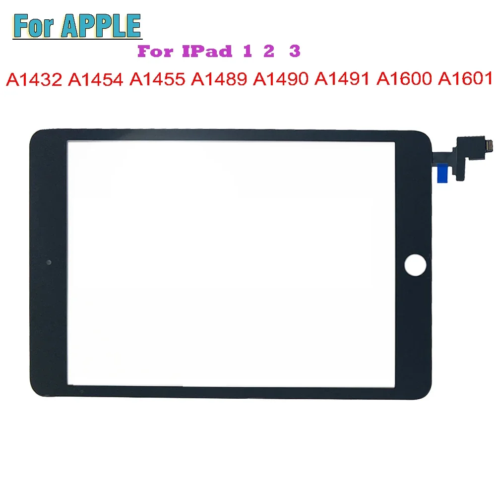 Сенсорный экран 5 шт. для Apple iPad Mini1 Mini2 Mini3 Mini 1 2 3 A1432 A1454 A1455 A1490 A1600 A1601 дигитайзер Переднее стекло дисплей