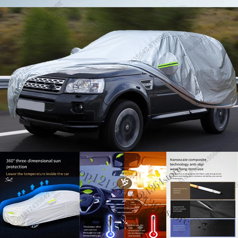 Full Car Cover Compatible with Land Rover Freelander 2 2006-2014 All-Weather Sun Rain UV Dust Proof Rain Outdoor Indoor Protect