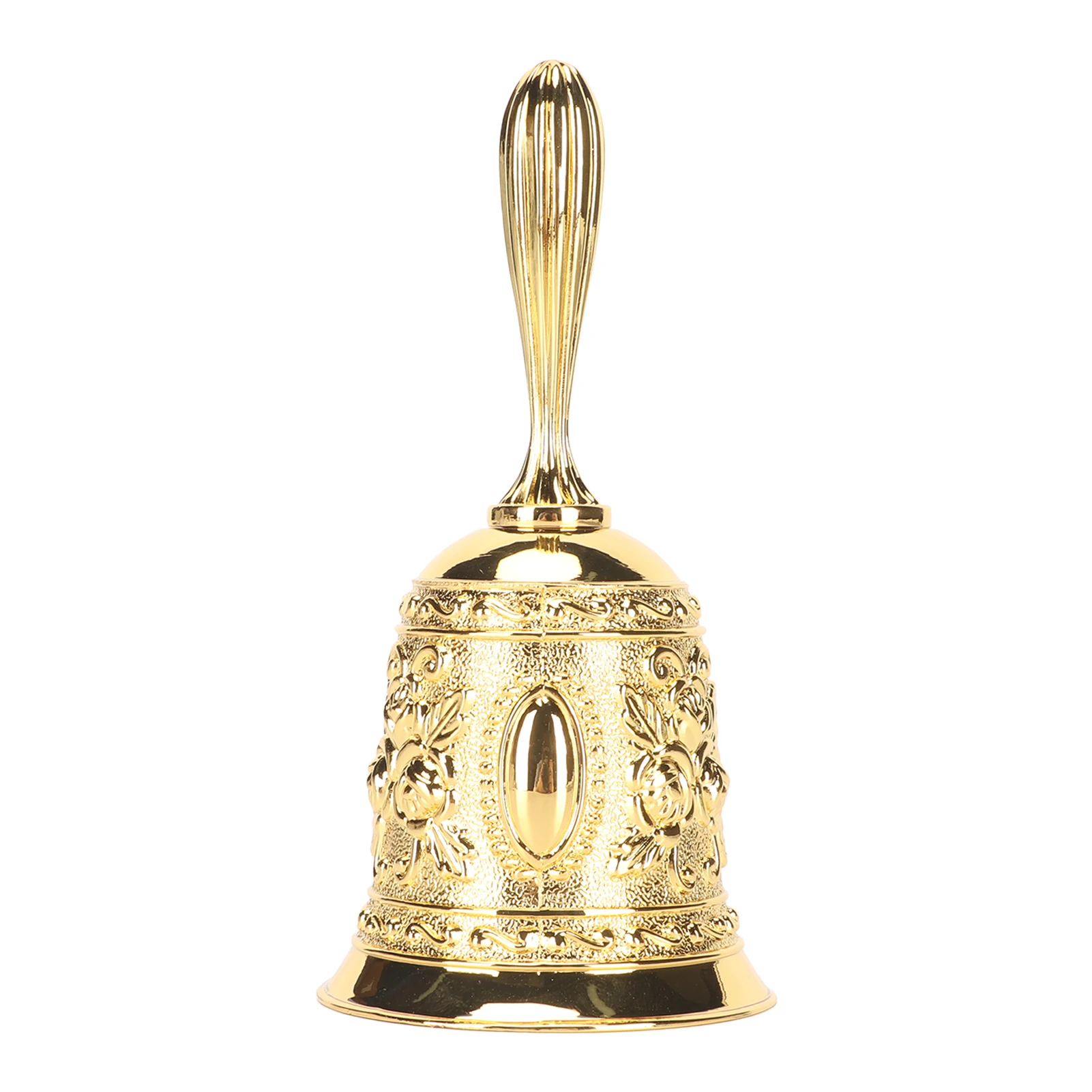 

Golden Hand Ring Bell Embossing Gold Call Bells For Restaurant Service Hand Bell For Wedding Events Home Decoration