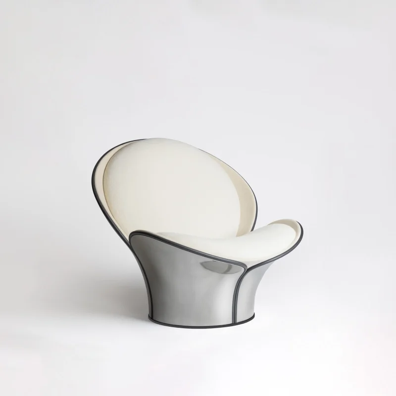 #Italian Fiberglass Frame Chair Fabric Color Optional Lazy Chair for Simple Modern Design Home Furniture Living Room Apartment