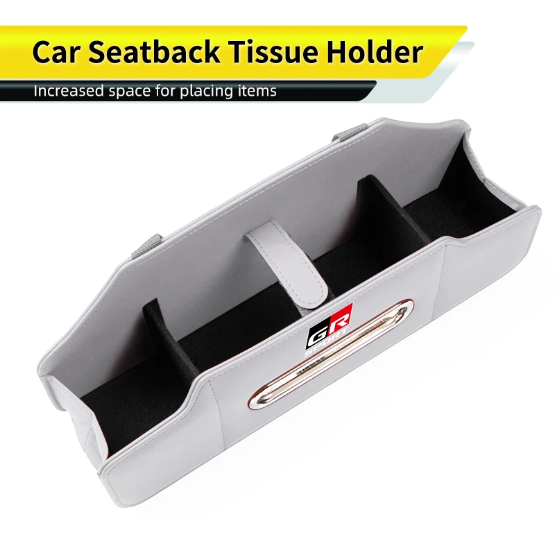 Car Seatback Storage Case Tissue Box Cup Holder Accessories For Toyota Crown GR Corolla YARIS L Auris C-HR Hilux Vios Rav6 Prius
