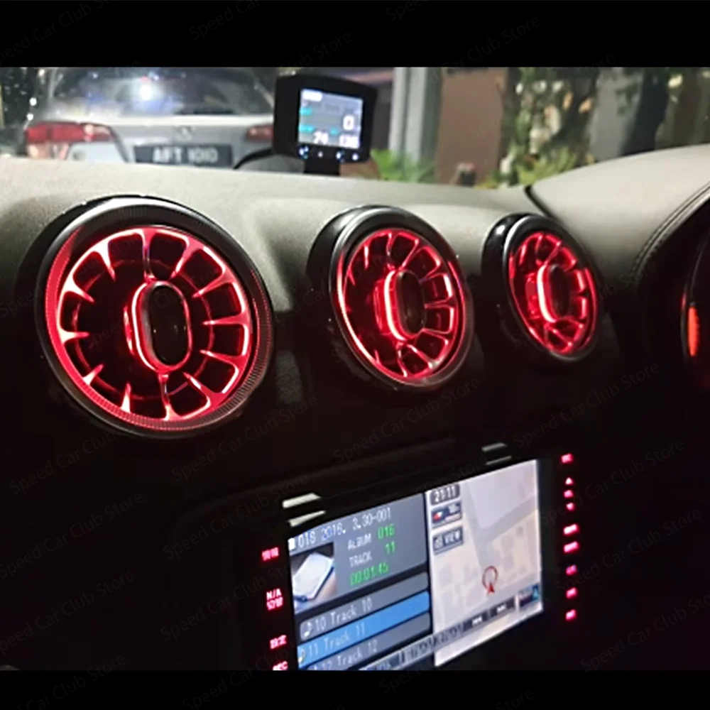 Aberturas de ar led para audi tt 2007-2014 256 cores controle app luzes de decoração interior do carro material abs