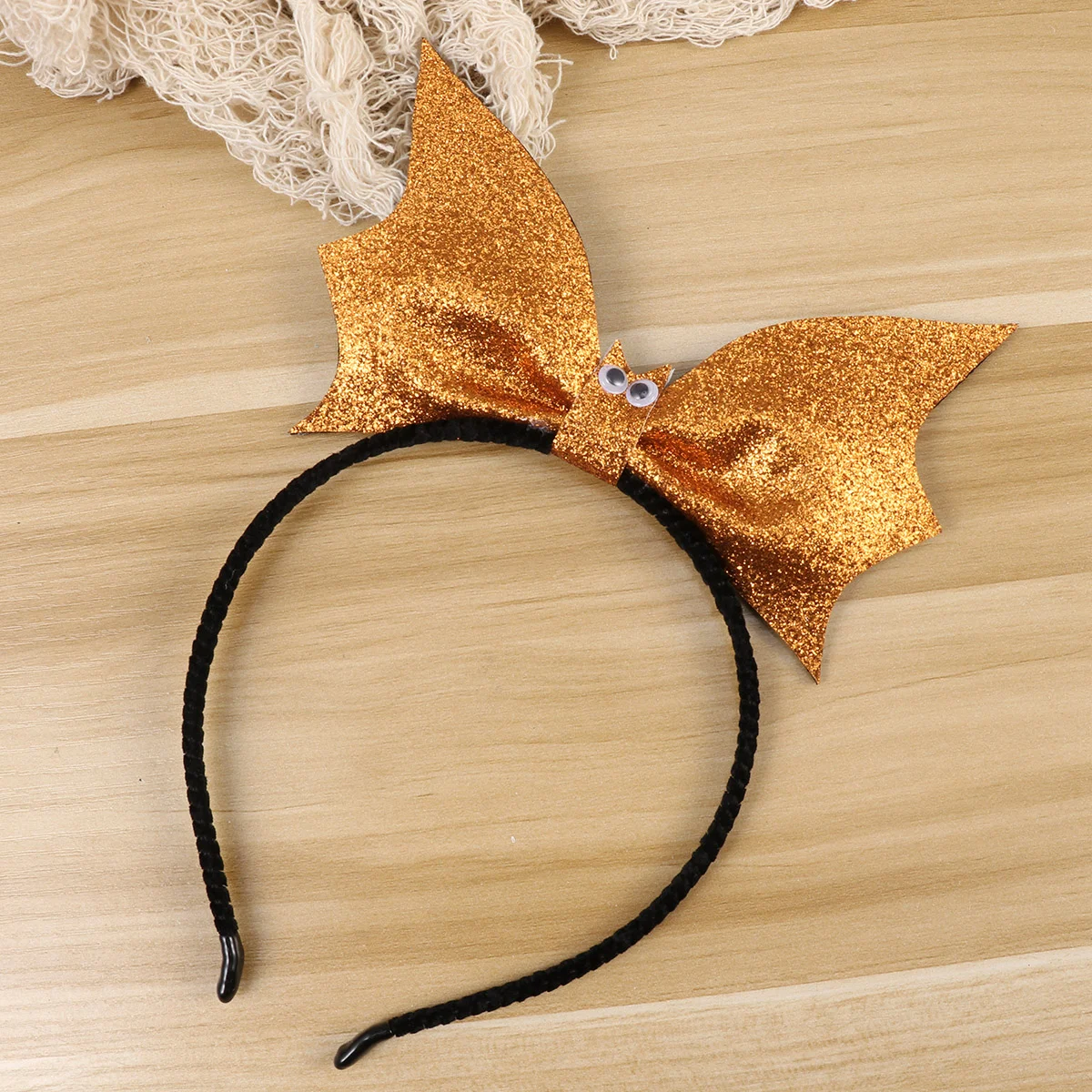 10PCS Sequin Bat Headband Kids Hair Hoops Lightweight Non Deformation Comfortable Hair Band Headwear Carnival