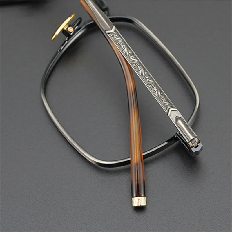 Irregular Retro Round Japanese Glasses Frame for Men Women Blue light Titanium Ultralight Frames Eyeglasses Designer Spectacles - Image 2