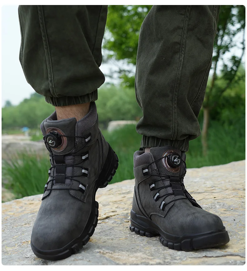 Neue Sicherheitsstiefel für Männer, unzerstörbare Arbeitsschuhe, Sneakers mit Stahlkappe, Schutzstiefel, stoßfest, durchtrittsicher, wasserdicht. – Detail 11