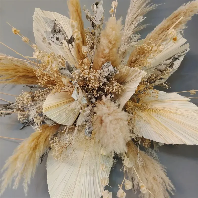 Wedding Arch Flowers Arrangement Pampas Grass Large Fluffy Natural Dried Flowers DIY Materials Boho Bouquet Party Decorations