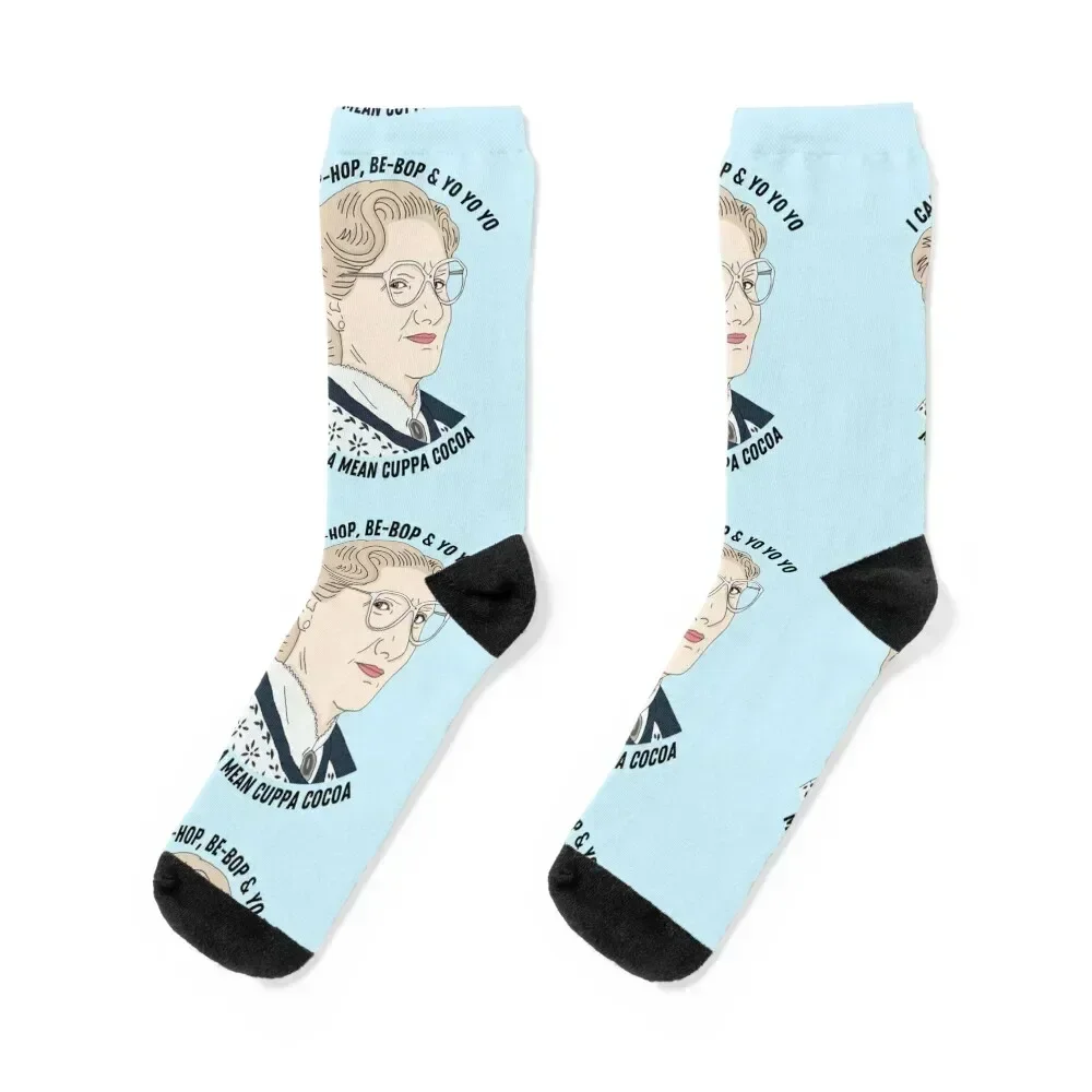 

Mrs Doubtfire Mean Cuppa Cocoa Socks men cotton high quality Stockings compression bright garter Male Socks Women's