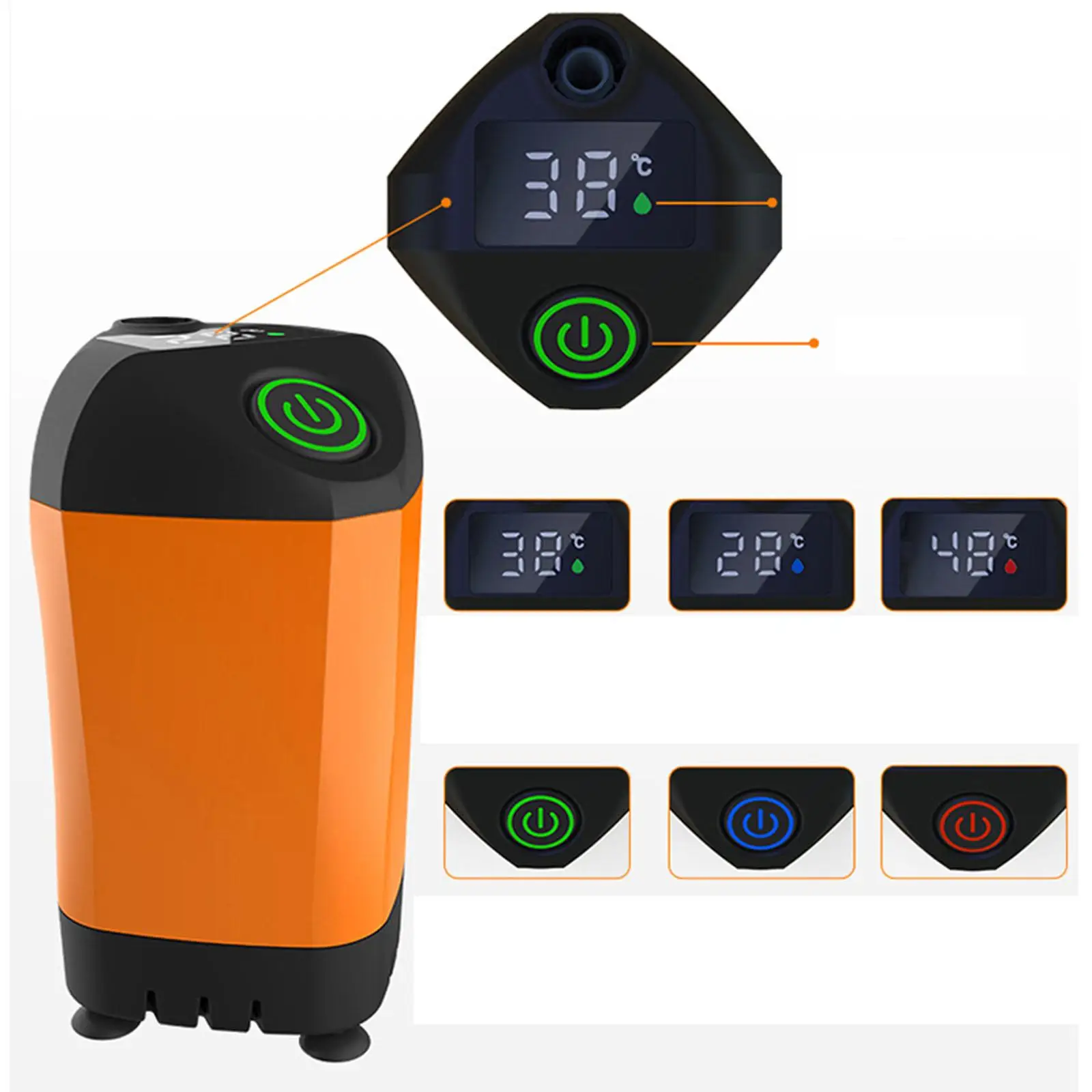 Portable Shower Camping Shower Electric Outdoor Shower Compact USB Rechargeable