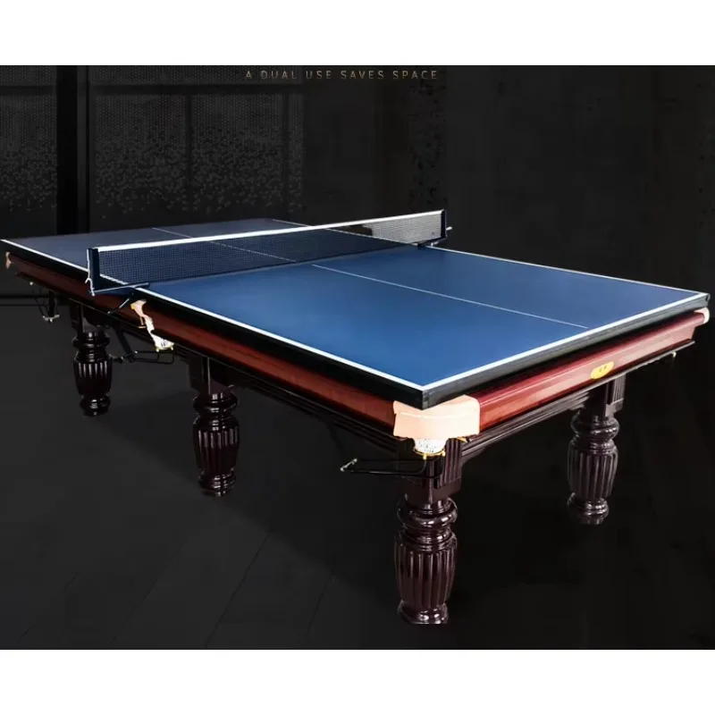 

8 Ball Slate Billiard Table Multi-Functional Pool with Solid Wood Legs