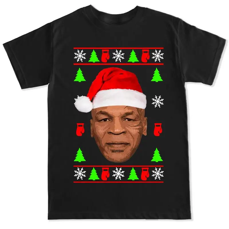 CHRITHMITH UGLY CHRISTMAS SWEATER FUNNY HUMOR TYSON BOXING CHAMP MENS  T shirt