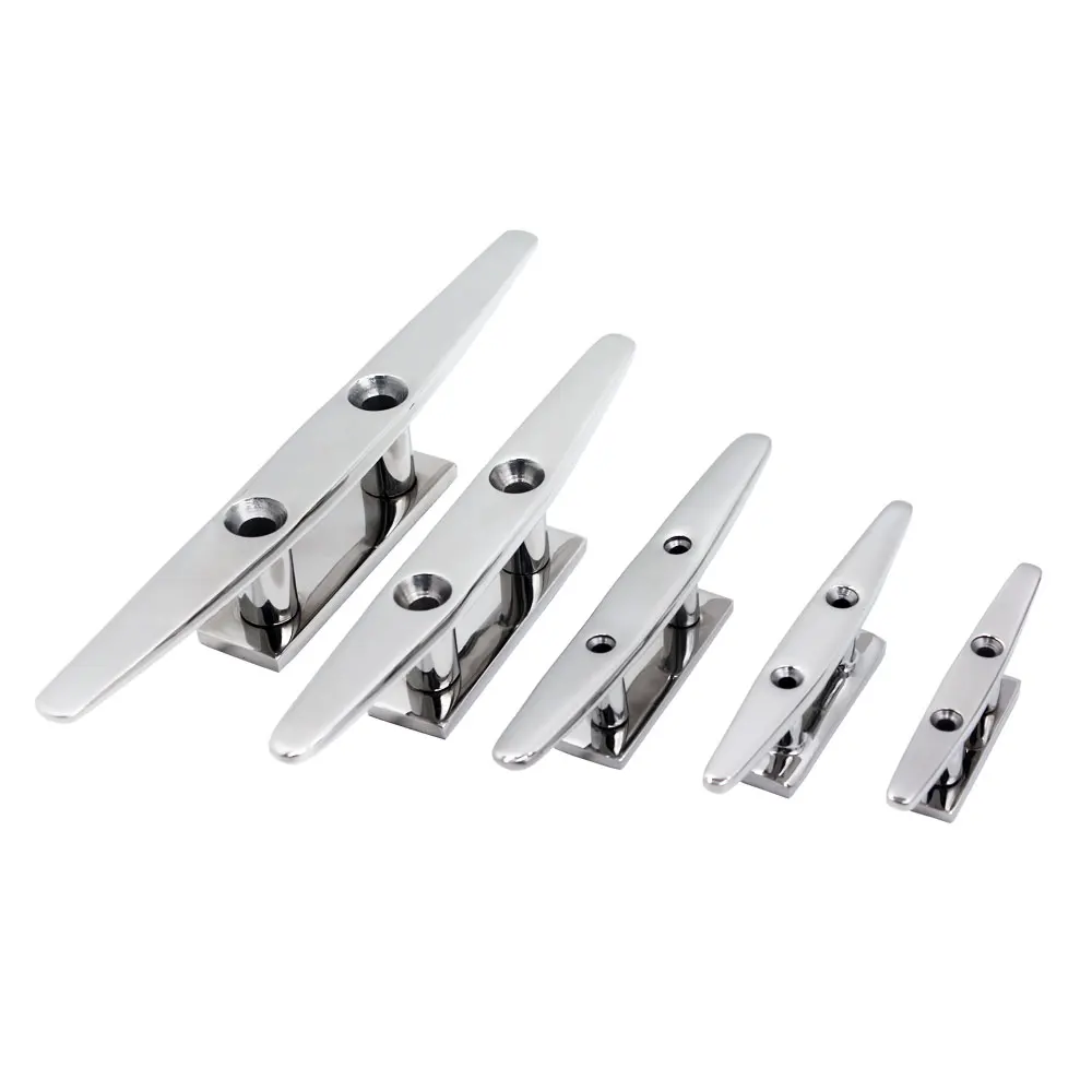 2 Hole Hardware Boat Cleats 316 Stainless Steel Polished Combo Mooring Cleat 4/5/6/8 PCS boat cleat For Marine Boat yacht