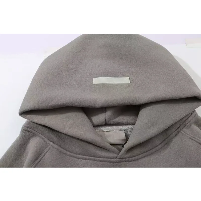 21SS Klassische Marke Double Line Herren Hoodies Luxus Brust Silikon Brief mit Tag Hoodies High Street Lose Plüsch Sweatshirt Set