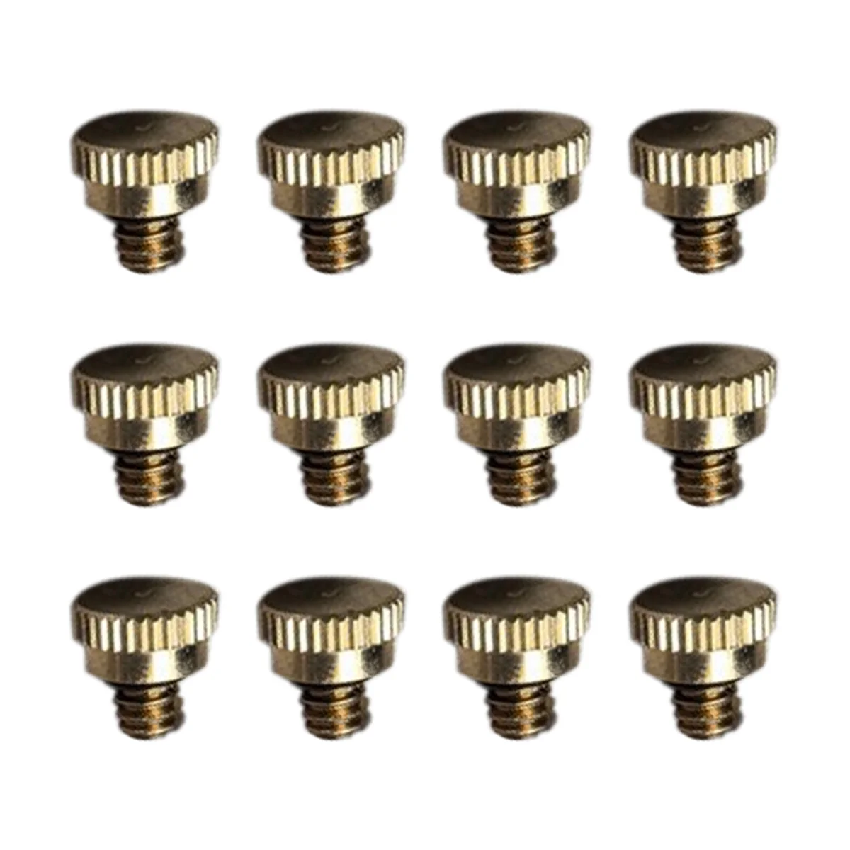 Brass Misting Nozzle Plug ,Thread Misting Nozzle Plug for Raised Garden Bed Backyard Outdoor Cooling System 12Pcs