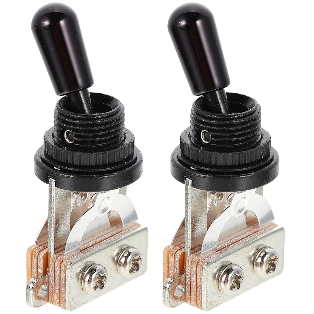 

2 Pcs Electric Guitar Head Shaking Switch Pickup for Pickups Replacement Knob Two Toggle Selector