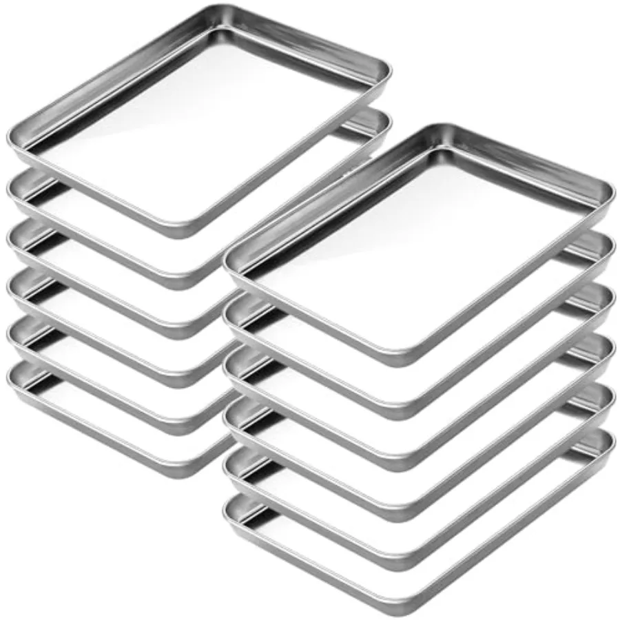 

Baking Sheet Set of 12 Stainless Steel 16 Inche Cookie Sheets for Baking Baking Sheet Pan Toaster Oven Tray Jelly Roll Pan Warp