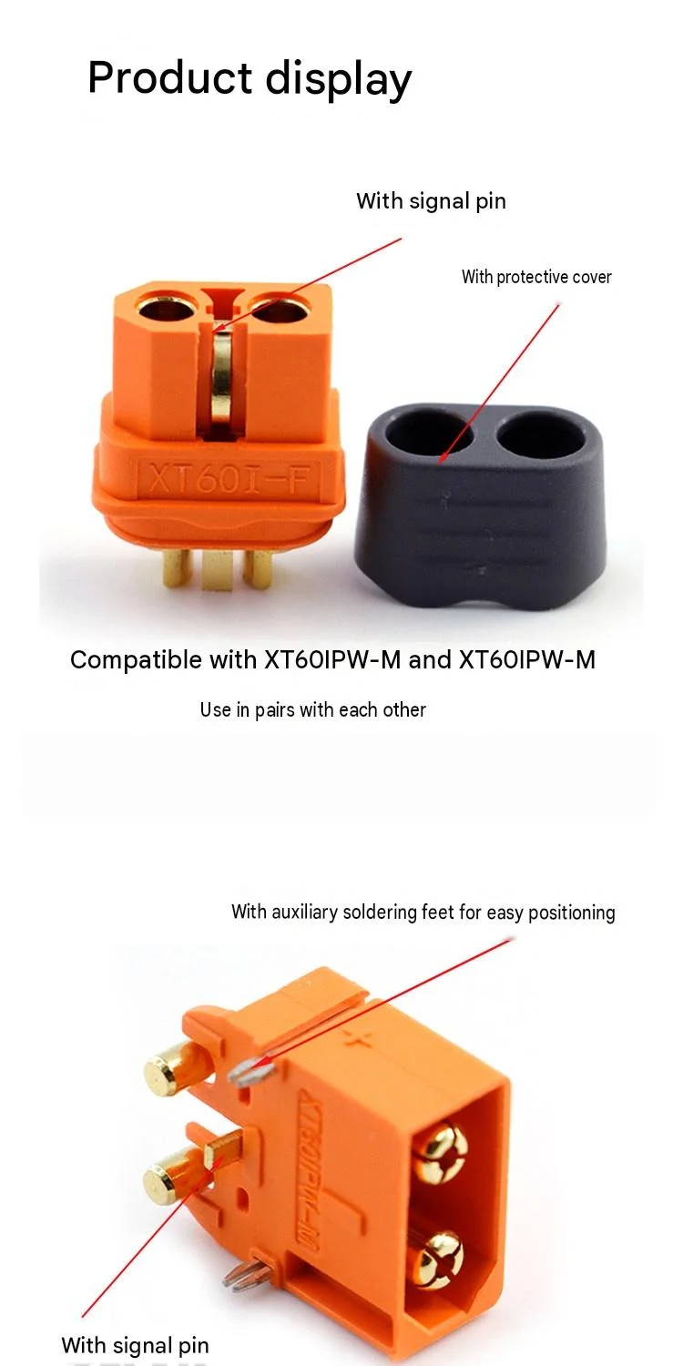 Amass XT60 with Signal Pin XT60I-F XT60IPW-M XT60IE-M High Current Connector