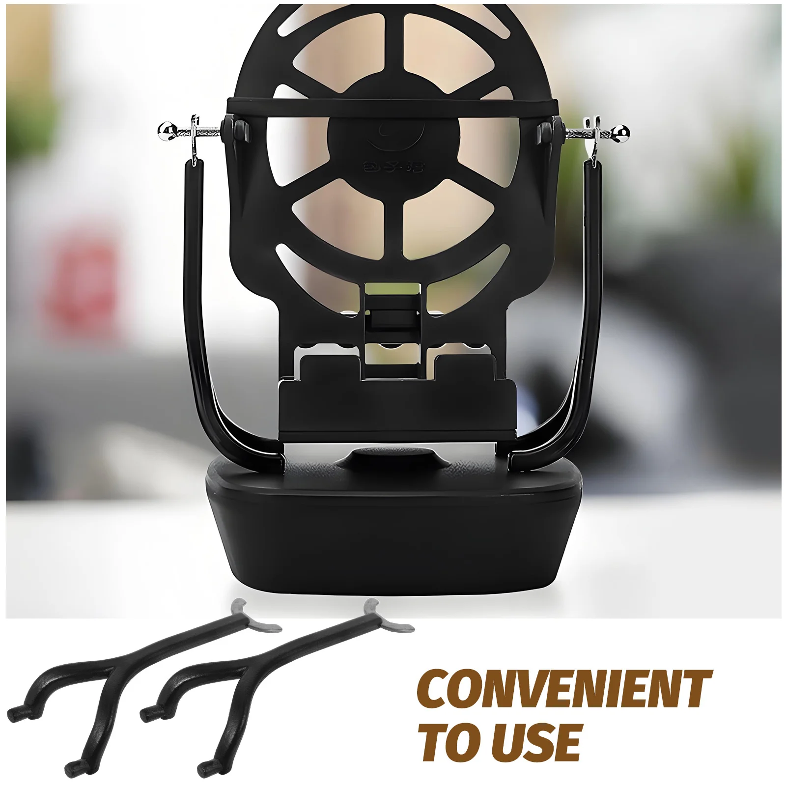 

1 Pair Automatic Phone Swing Bracket For Steps Counter Sturdy Base Hands-Free Rocker Device Desktop Pedometer Holder Step