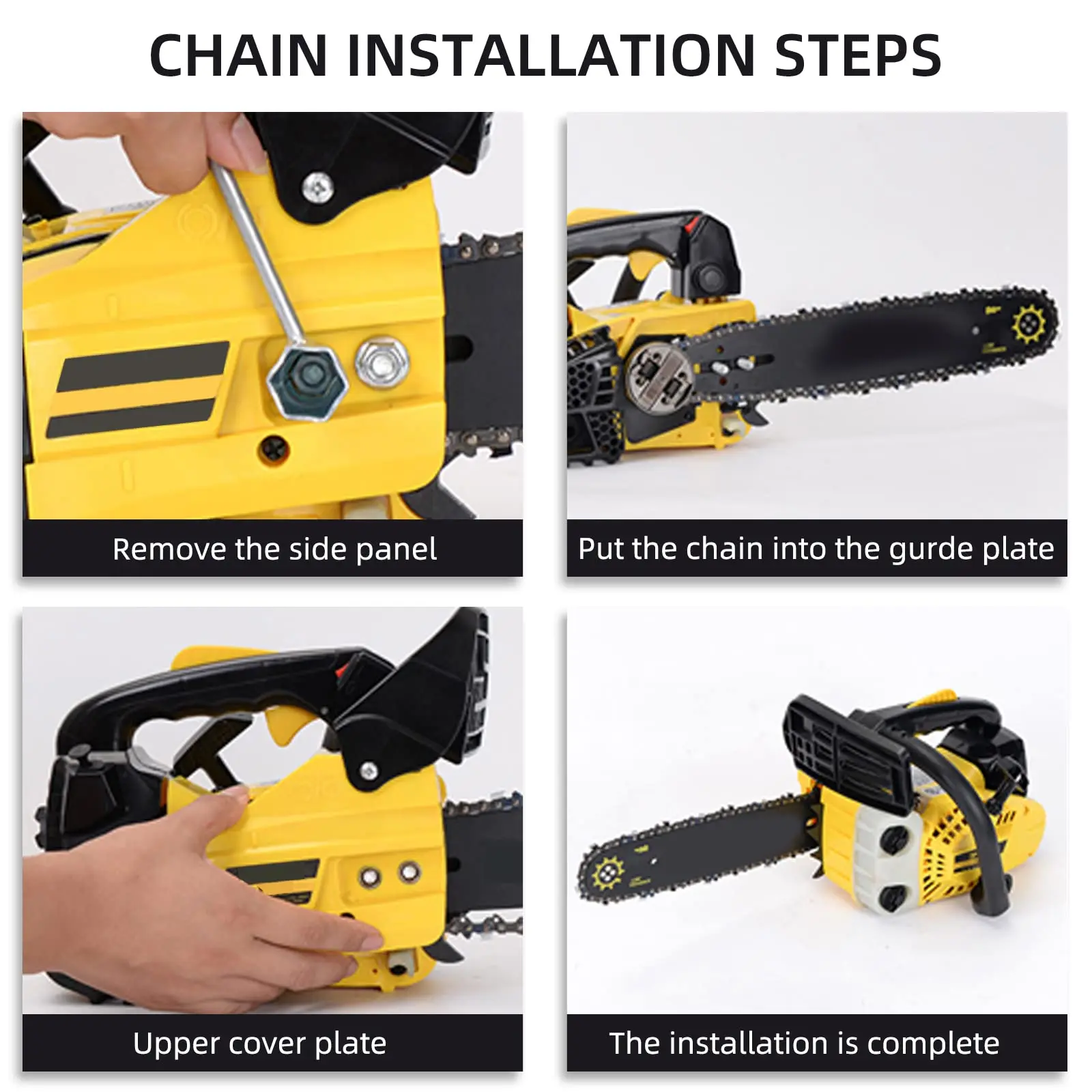 14 Zoll Sägekette 52 Antriebsglieder 043' Gauge 3/8' LP Pitch Ersatz-Kettensägenkette Passend für Craftsman, Echo Dewalt – Detail 6