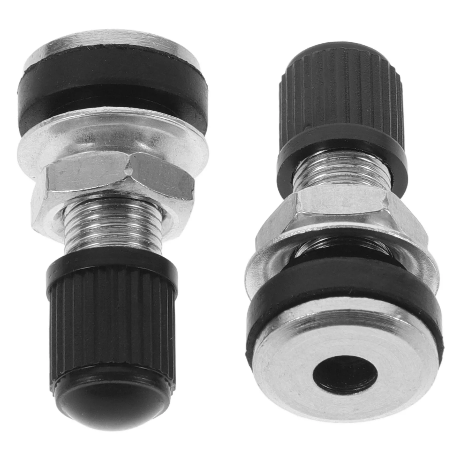 

2 Pcs Tire Valve Adapters Stem Removal Tool Metal Snap in Seal Injector Car Pump