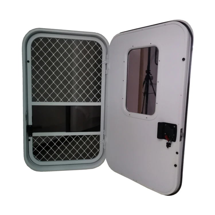 2024 TONGFA E-MARK GLASS 25.6*35.4inch Aluminum Alloy Frame Single-point Lock Teardrop Door For RV Motorhome Caravan Trailer ORV