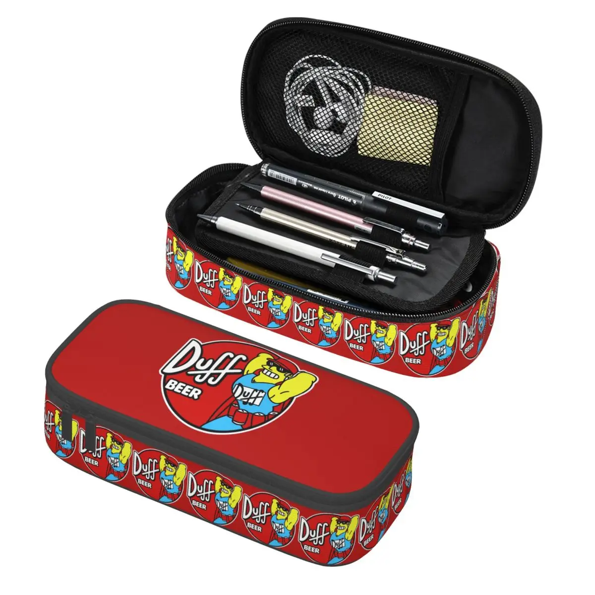 

Duff Beer Pencil Case Pen Holder Storage Stationery Supplies Large Capacity Pen Box Pencil Bag for Students