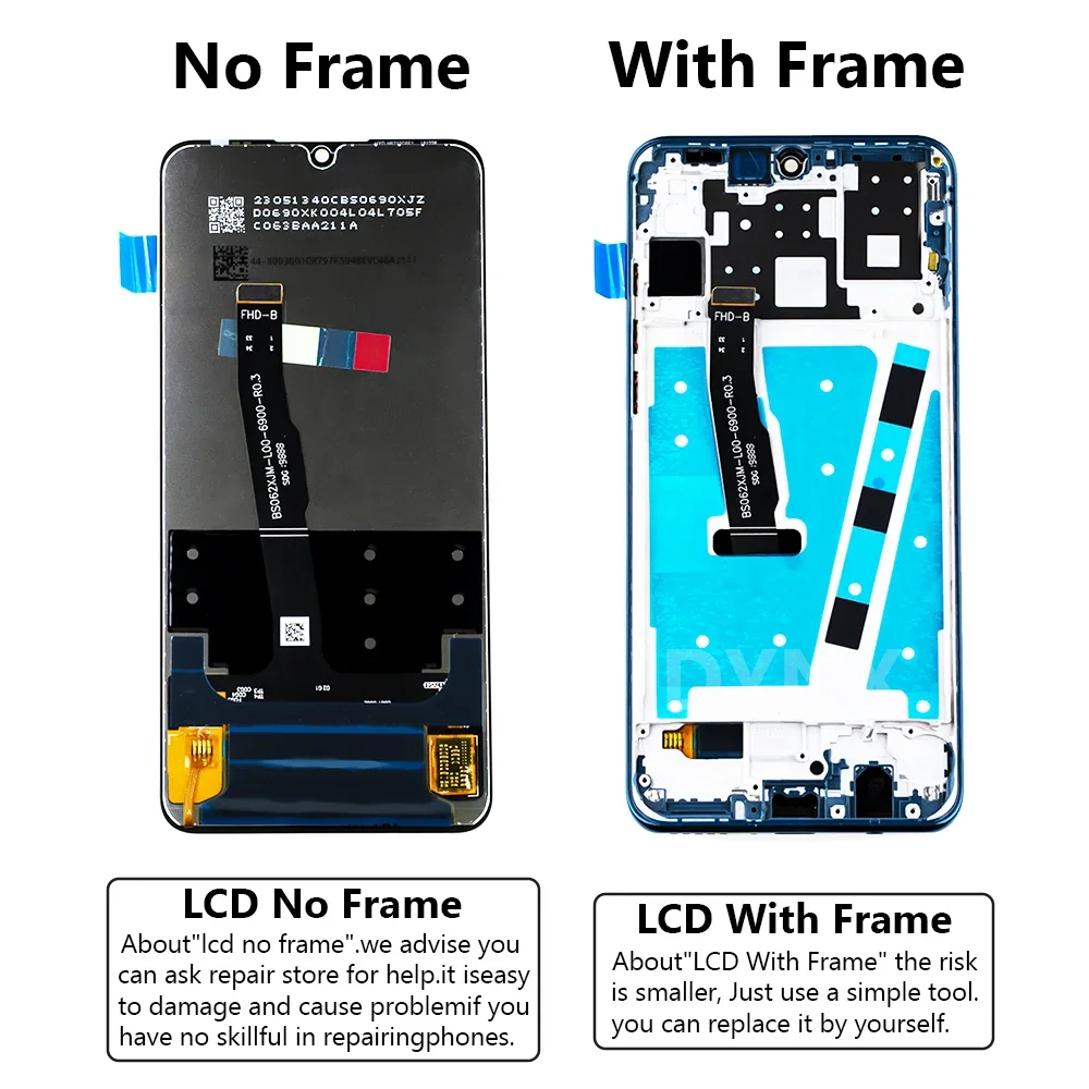 For HUAWEI P30 Lite 6.15\'\'For Nova 4E MAR-LX1 AL00 LX2 LX3 LX1A LCD Display Touch Screen Digitizer Assembly Replacement