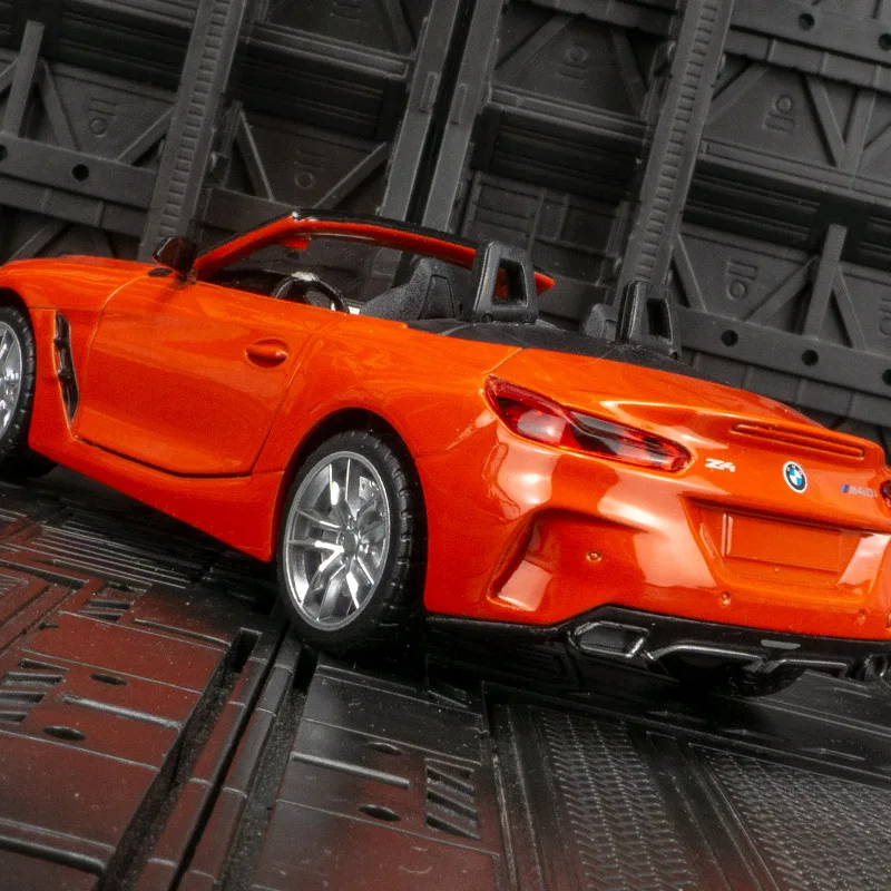 1:30 BMW Z4 M40i modelo de carro conversível acústico-óptico infantil puxar para trás brinquedo liga modelo de carro decoração presente fino acabamento