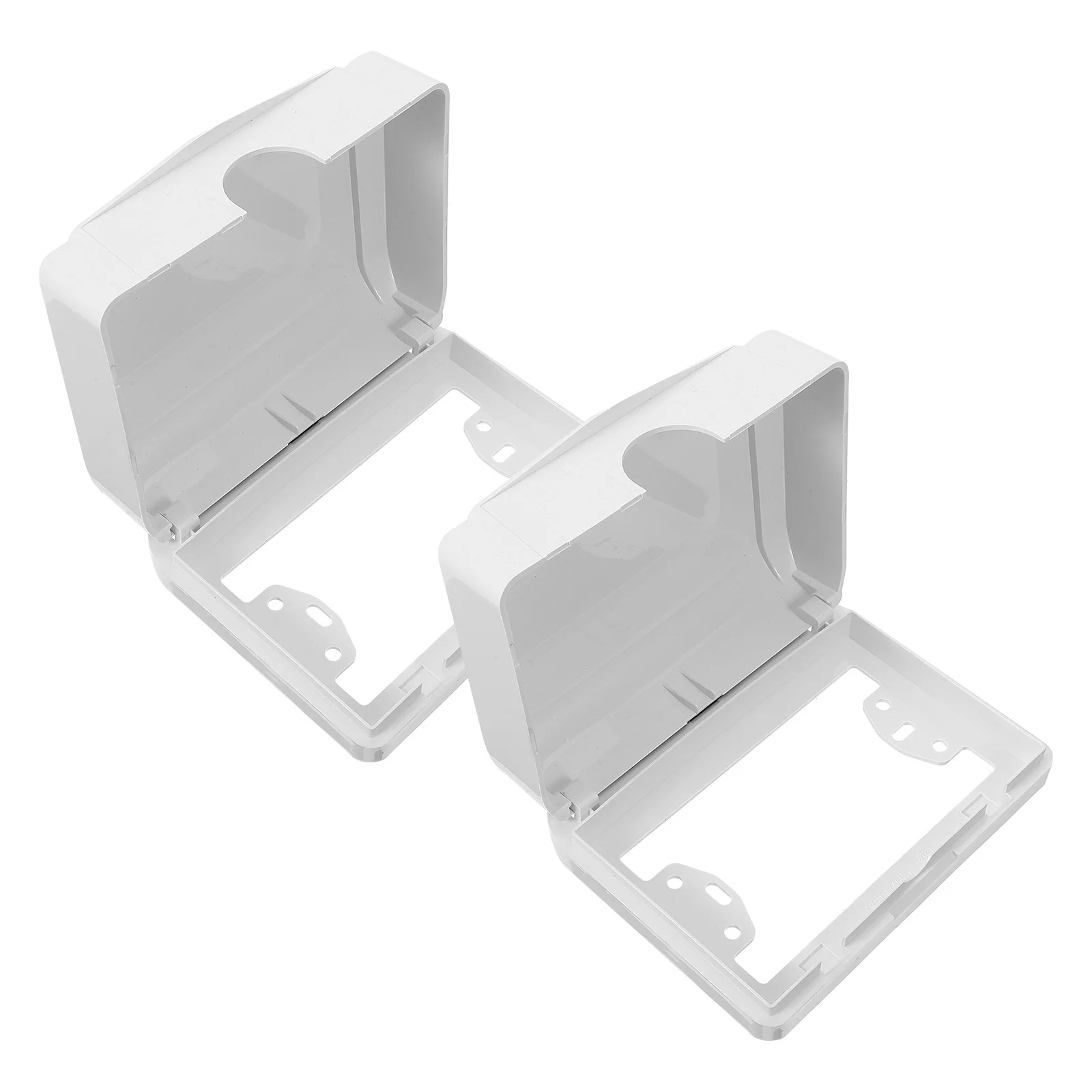 

2Pcs Waterproof Socket Cover Hard ABS Outlet Protector Flip-Up Wall Cover Bathroom Kitchen 118 Style White Safety Accessories