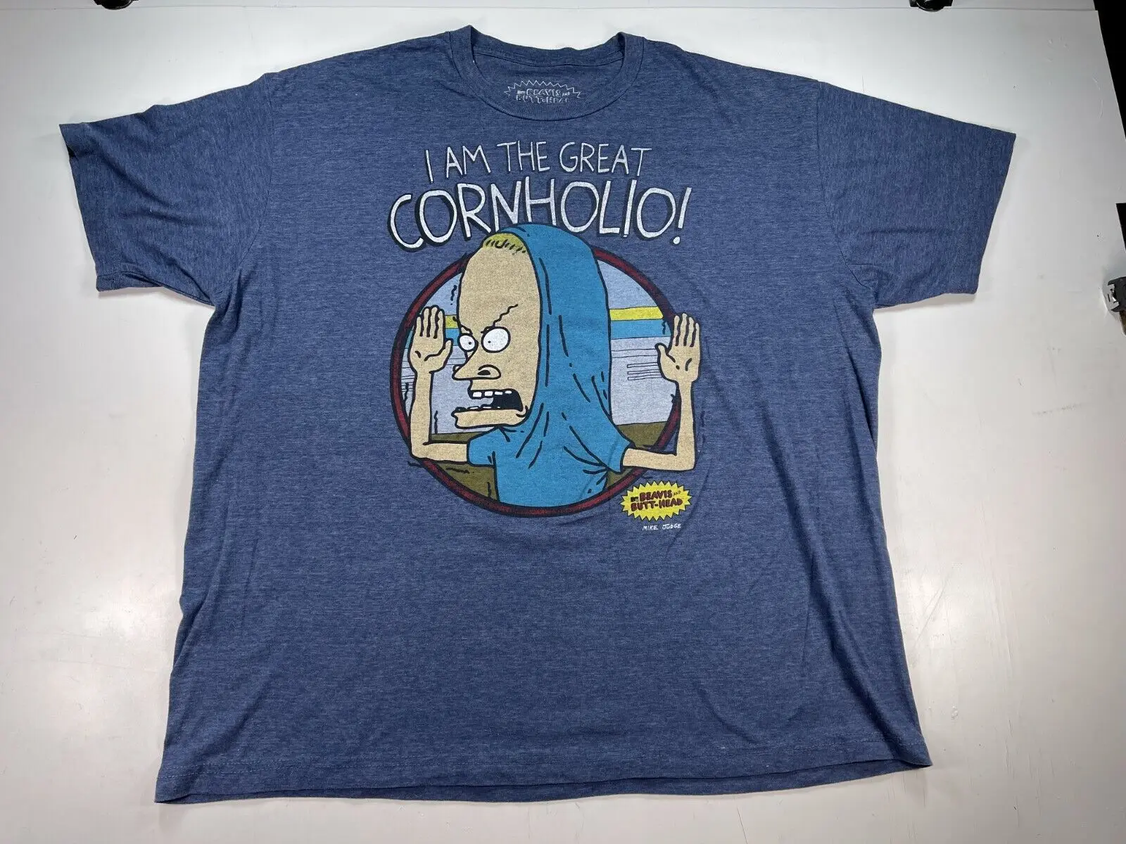 

I am the Great Cornholio Mens Sky Blue T Shirt 2XL Beavis & Butt Head MTV Retro