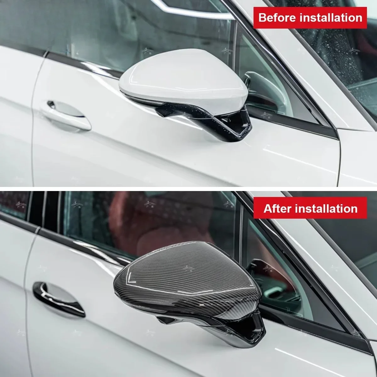 New Carbon Fiber Mirror Housings for 2025 Panamera 976 Front Side Mirror for Enabled Black Retrofit/Upgrade