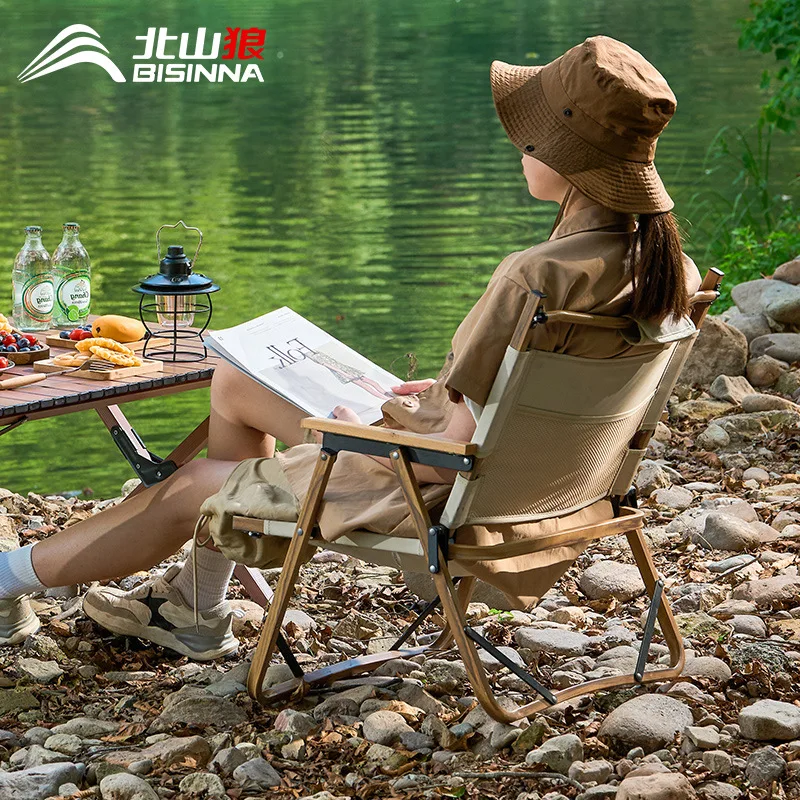 North Mountain Wolf Kermit Chair Outdoor Folding Chair Portable Camping Chair Wild Fishing Stool Beach Picnic Camping