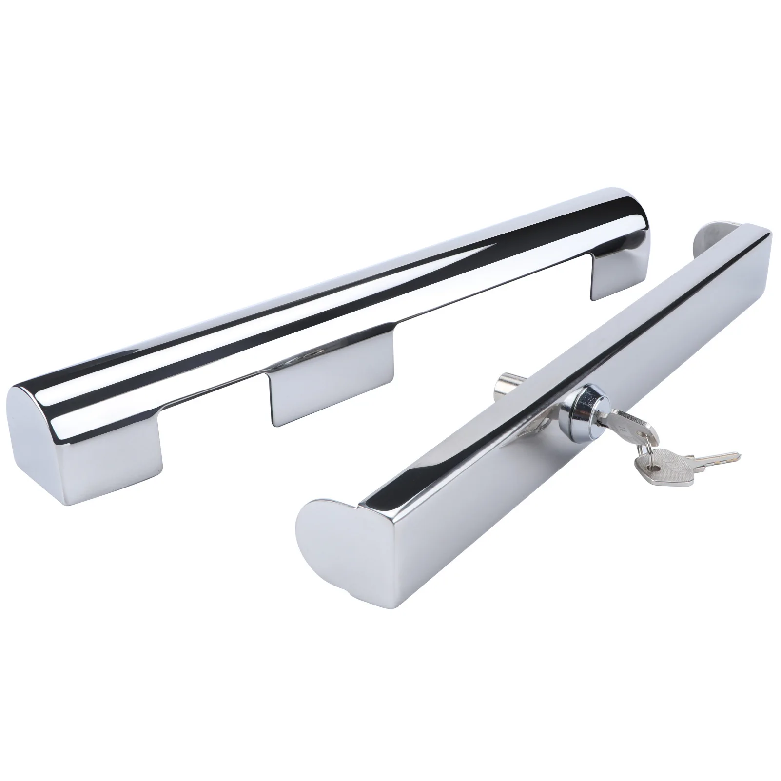 300mm Stainless Steel Outboard Motor Lock, High Polished Anti-Theft Lock for Marine Engine, Boat Security Lock