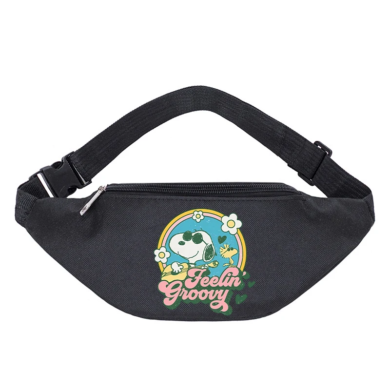 Snoopys Fanny Packs dla mężczyzn Kobiety Kreskówka Pies Torba na talię Anime Unisex Outdoor Sports Casual Crossbody Torby Prezent urodzinowy