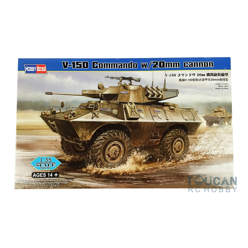 

Hobby Boss 1/35 82420 V-150 Commando Armored Car Vehicle Tank Model Kit DIY TH06431-SMT2