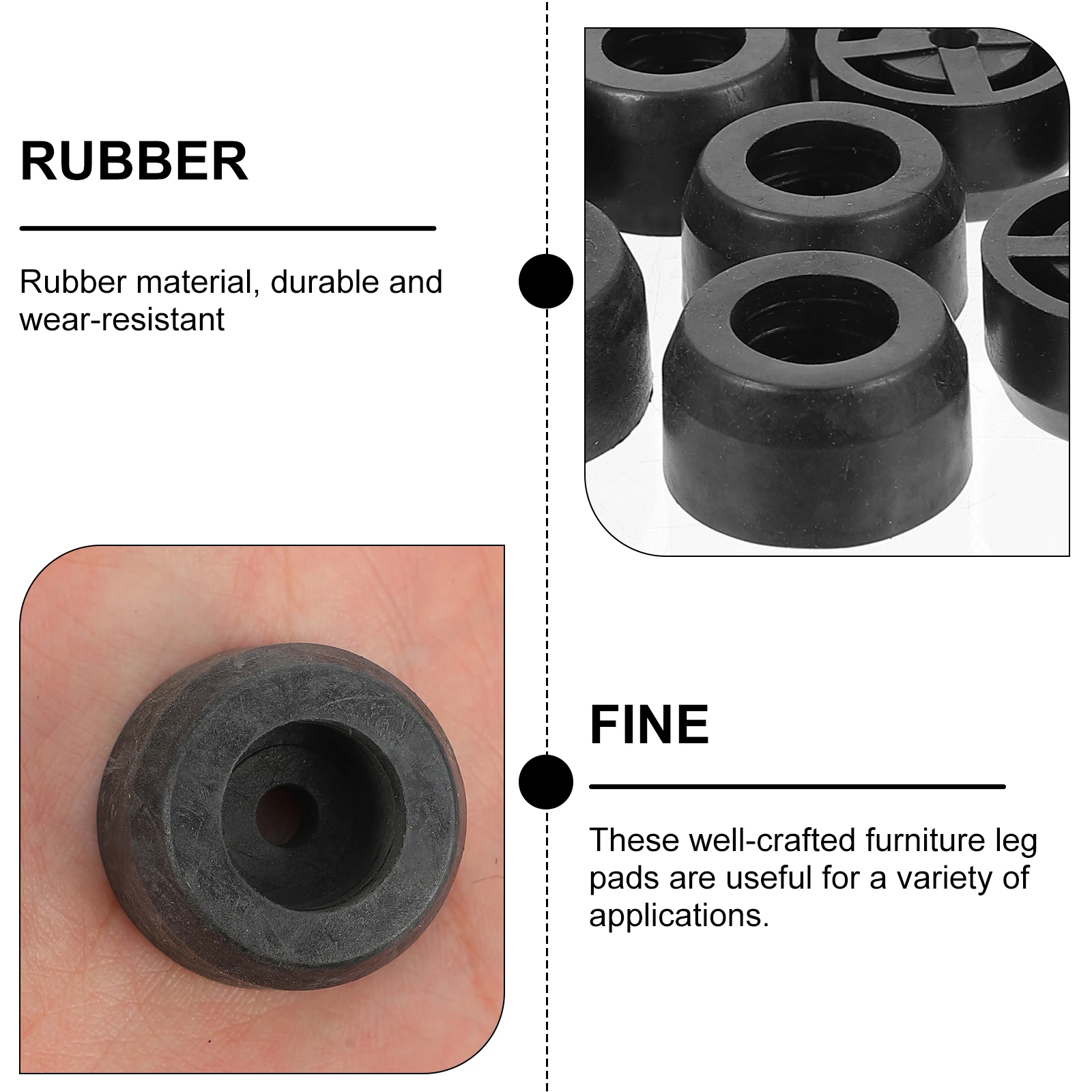 

16Pcs Rubber Feet Bumpers Anti Shock Pads for Amplifier Speaker Cabinet Table Furniture Legs Protect Floors Feet Bumper