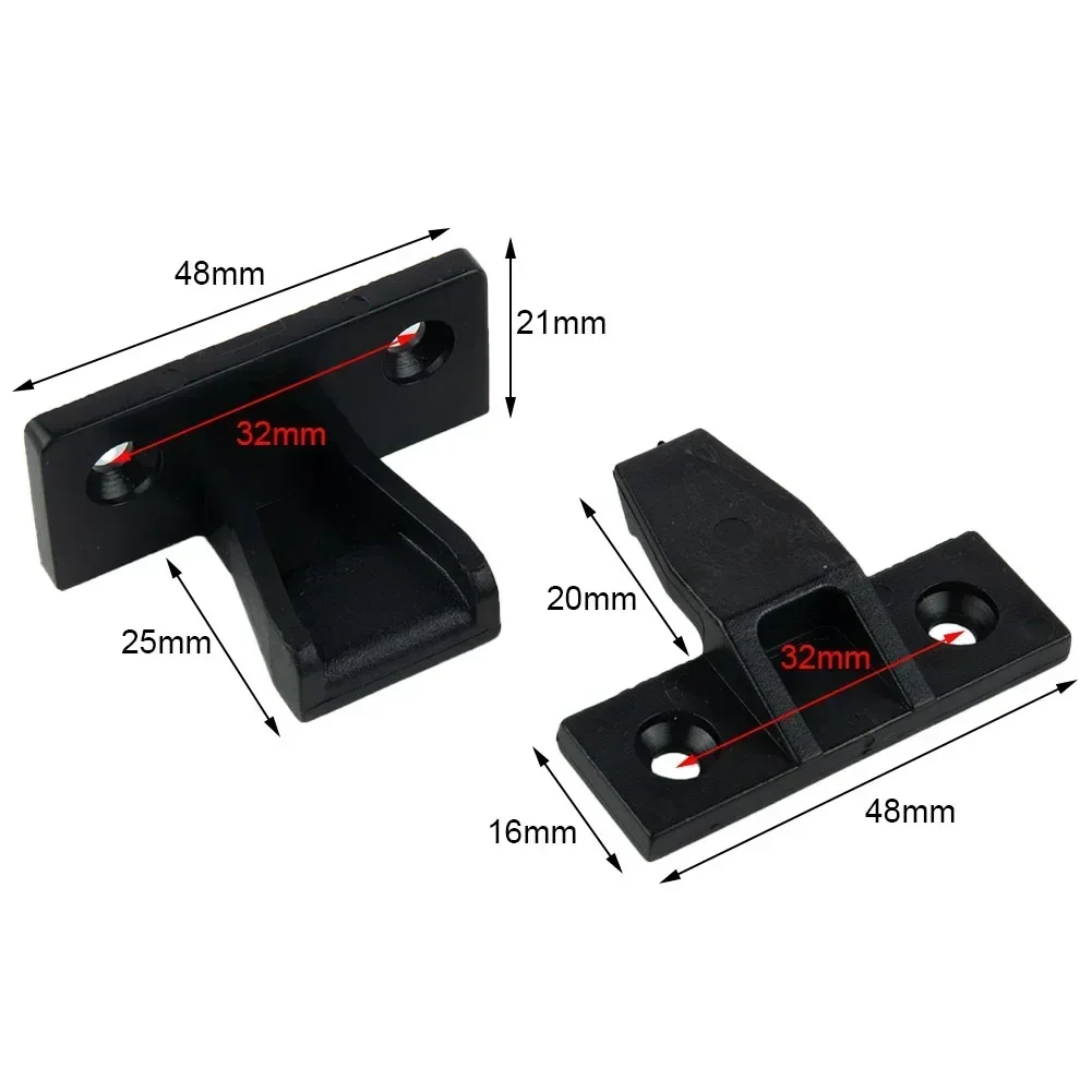 Clips Bracket Press Fit Push In Plastic Plinth 4 Pack ABS Black Fasteners High Quality Materials Kitchen Panel