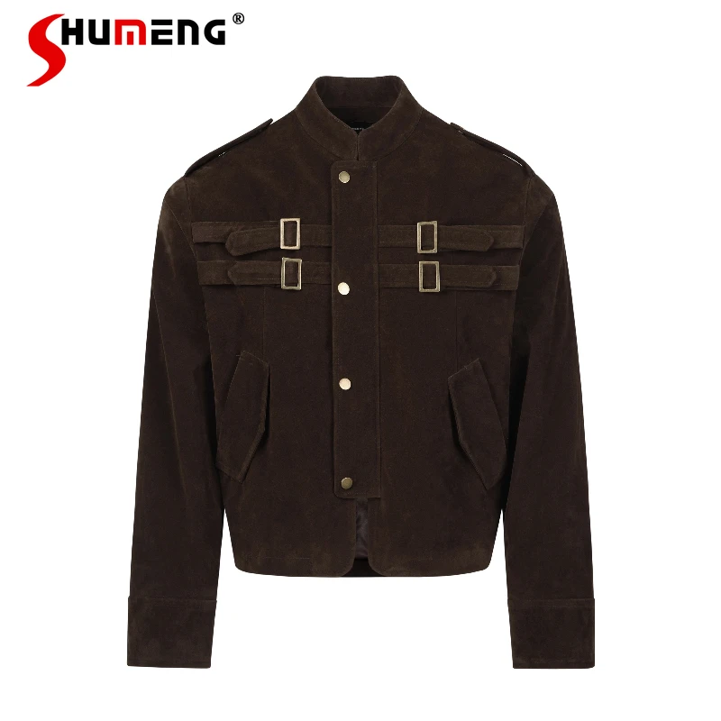 

Men Women 2025 Early Autumn Loose Comfort Solid Color Jackets Fashion Splicing Design High-end Jackets Long Sleeve Trendy Coats